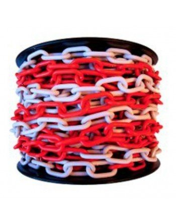 CADENA PVC ROJA Y BLANCA //...