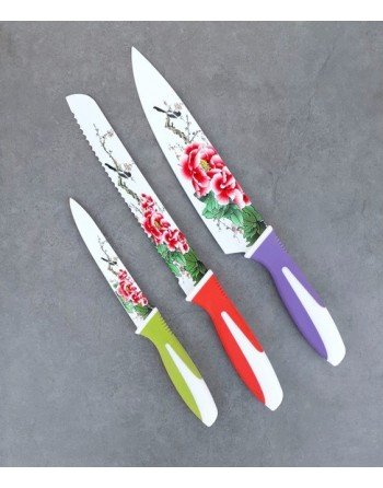 CUCHILLO COCINA FLOREADO...