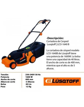 MAQUINA CORTA CESPED 1600 W...