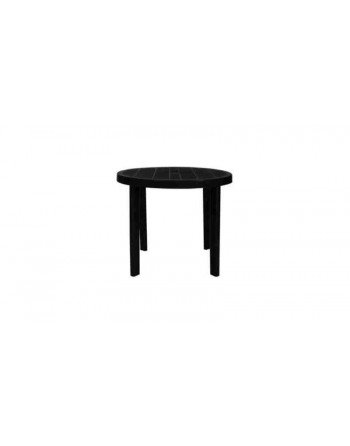 MESA NEGRA  REDONDA PLASTICA