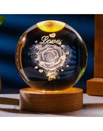 LAMPARA BOLA DE CRISTAL LED 