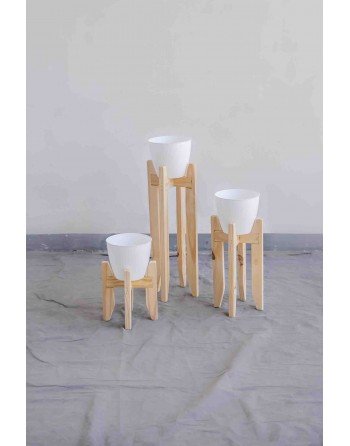 MADERA PORTA MACETA GRANDE