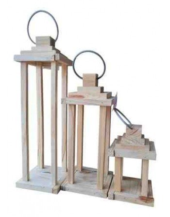 FAROLES X 3 MADERA PARA...