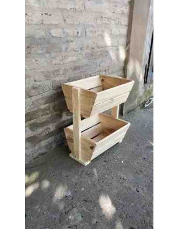 MADERA VERDULERO 2 ESTANTES