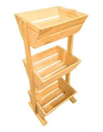 MADERA VERDULERO 3 ESTANTES